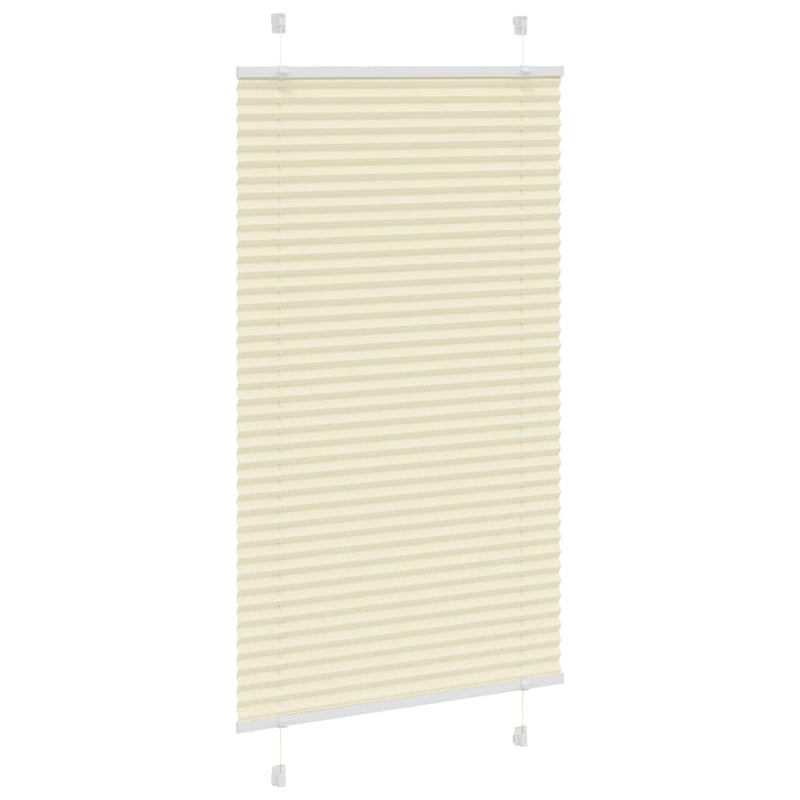 Load image into Gallery viewer, Vidaxl plissé rolgordijn 80x100 cm stofbreedte 79,4 cm polyester crème