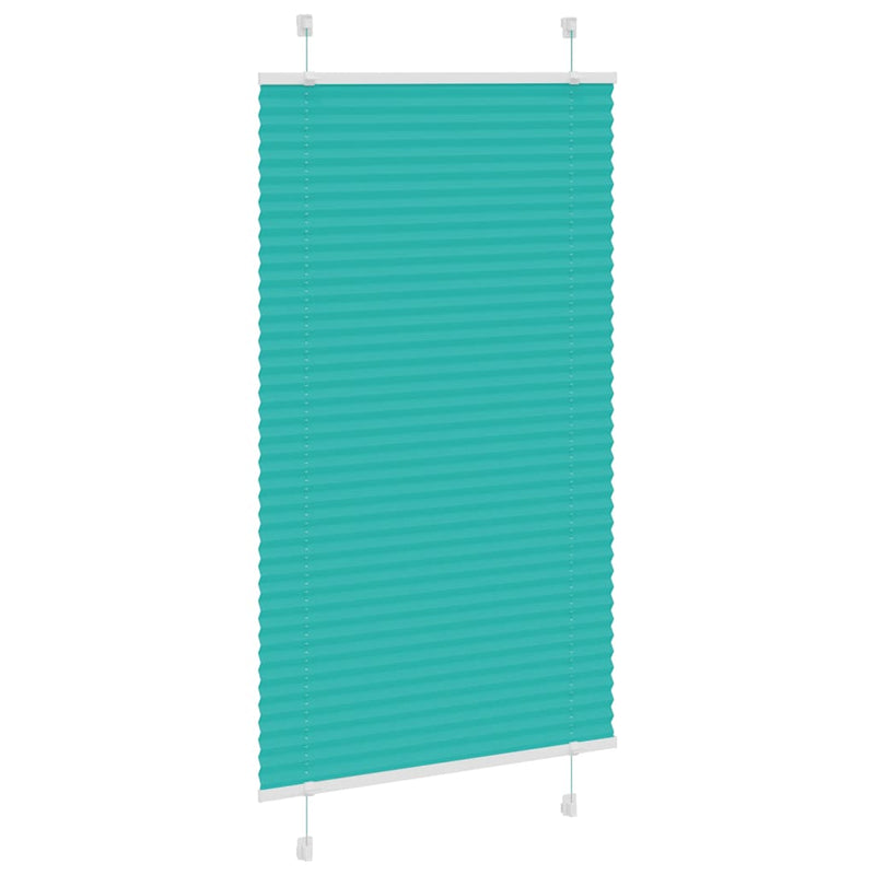 Load image into Gallery viewer, Vidaxl plissé rolgordijn 75x100 cm stofbreedte 74,4 cm petrol groen