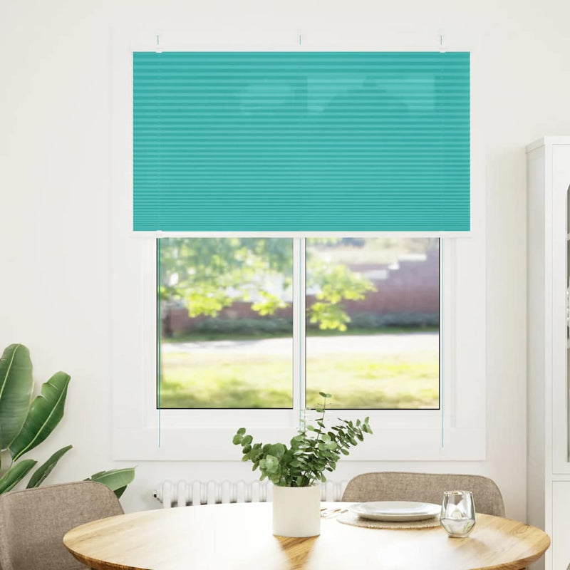 Load image into Gallery viewer, Vidaxl plissé rolgordijn 105x100 cm stofbreedte 104,4cm petrol groen