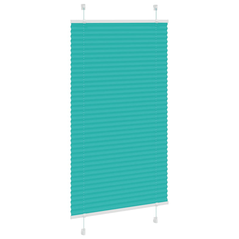 Load image into Gallery viewer, Vidaxl plissé rolgordijn 80x150 cm stofbreedte 79,4 cm petrol groen