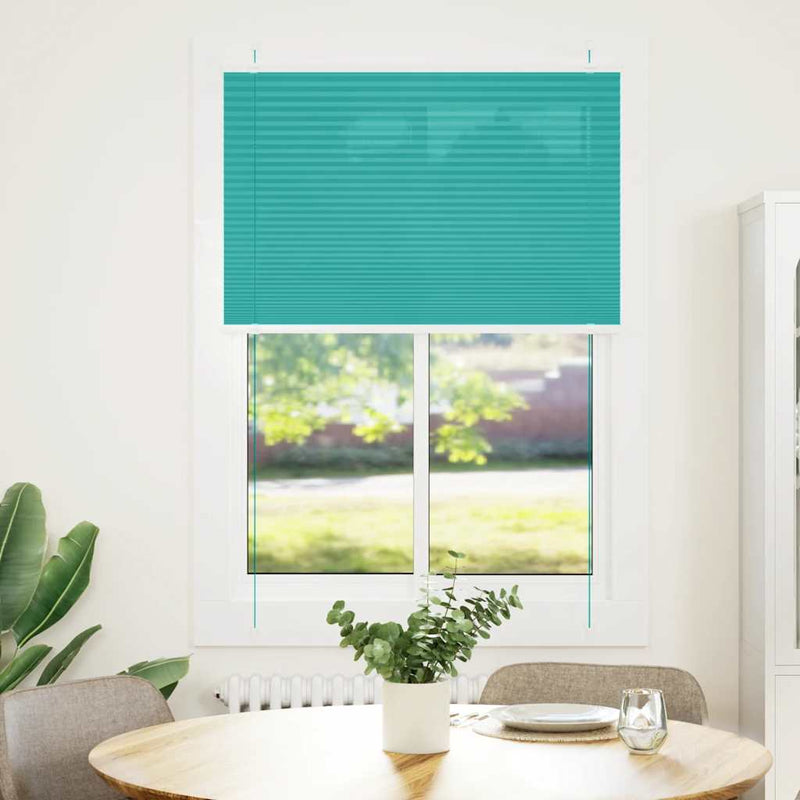 Load image into Gallery viewer, Vidaxl plissé rolgordijn 90x150 cm stofbreedte 89,4 cm petrol groen