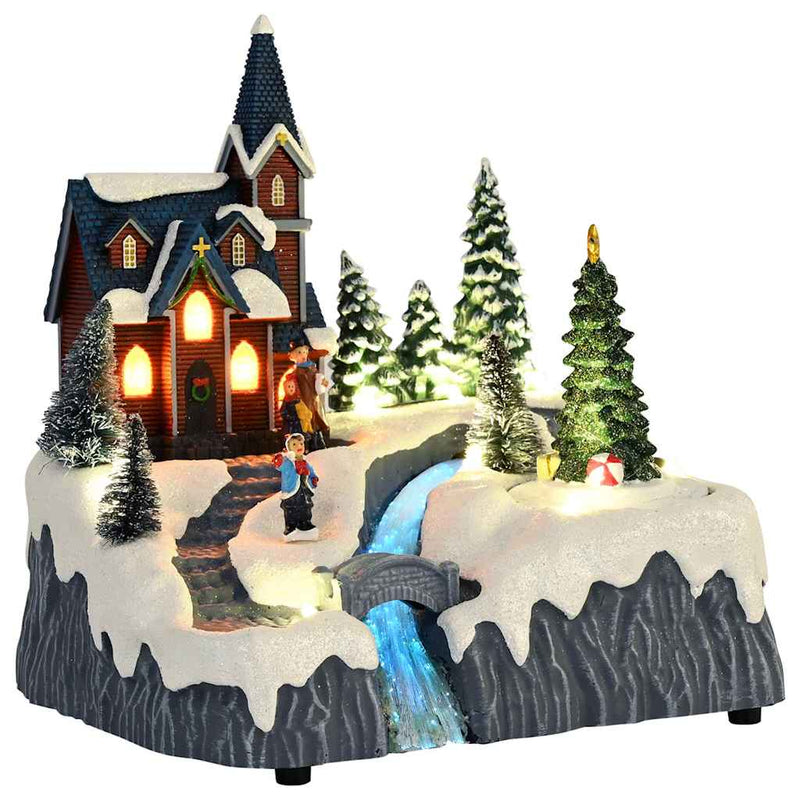 Load image into Gallery viewer, Vidaxl kerstdorp decoratie multikleur 20,5 x 17 x 21 cm kunststof