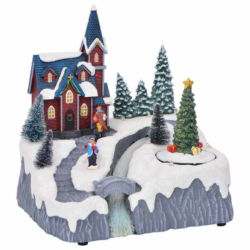 Load image into Gallery viewer, Vidaxl kerstdorp decoratie multikleur 20,5 x 17 x 21 cm kunststof