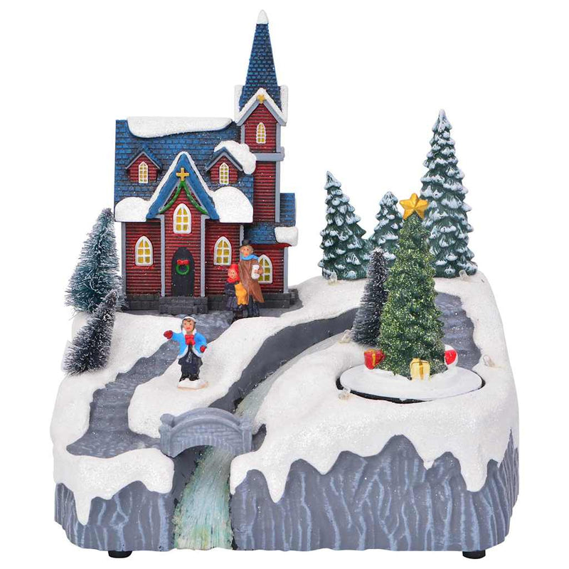 Load image into Gallery viewer, Vidaxl kerstdorp decoratie multikleur 20,5 x 17 x 21 cm kunststof