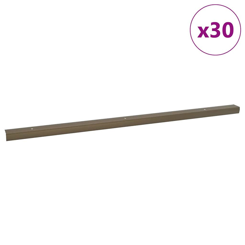 Load image into Gallery viewer, Vidaxl trapprofielen 30 pcs bruin 67 x 3.5 x 3 cm aluminium