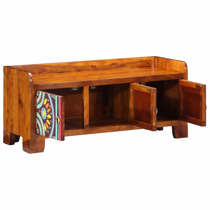 Load image into Gallery viewer, Vidaxl schoenenkast multikleur 90 x 35 x 40 cm massief acaciahout