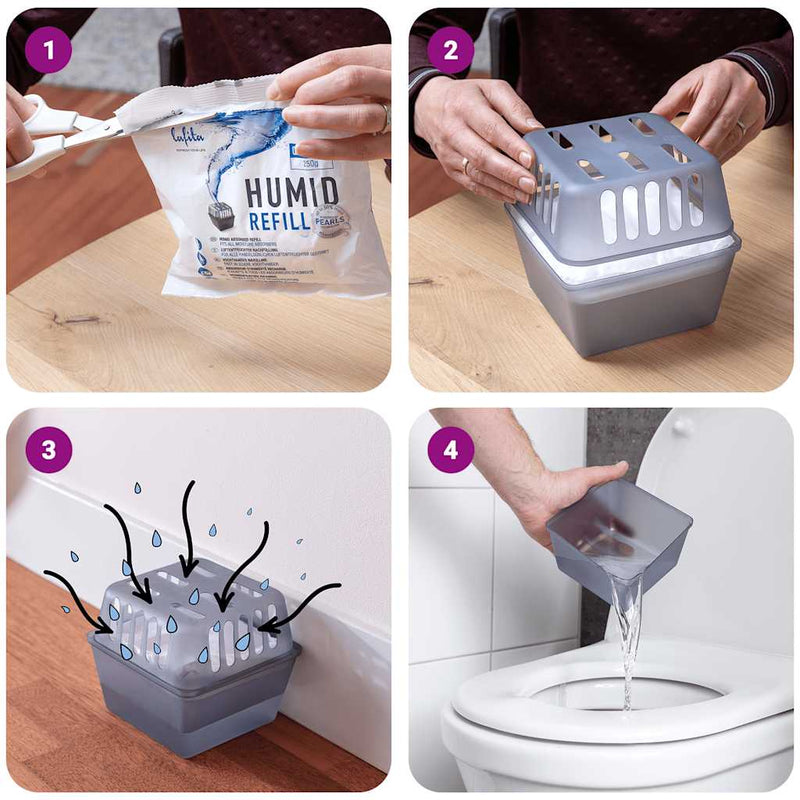 Load image into Gallery viewer, Vidaxl luchtontvochtigers met navulzakjes 4 st 450 g