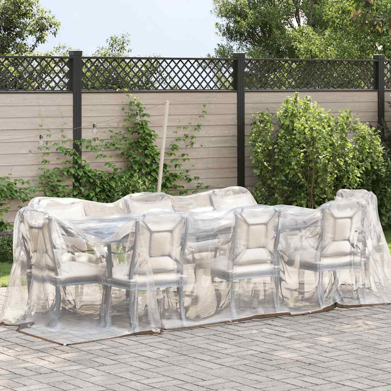 Load image into Gallery viewer, Vidaxl doorzichtig zeildoek met zeilringen 2x5 m polyethyleen