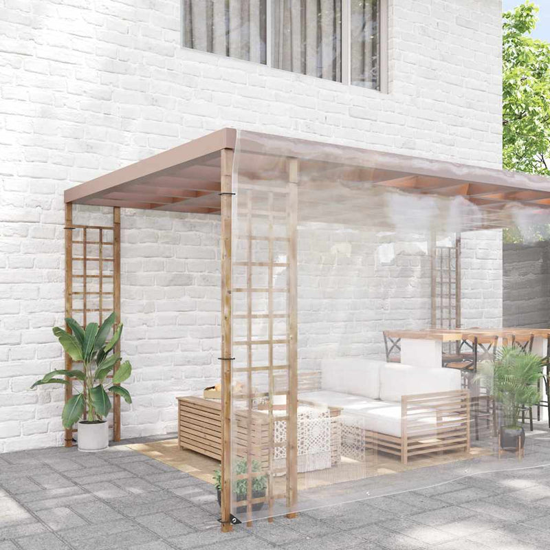 Load image into Gallery viewer, Vidaxl doorzichtig zeildoek met zeilringen 8x8 m pvc