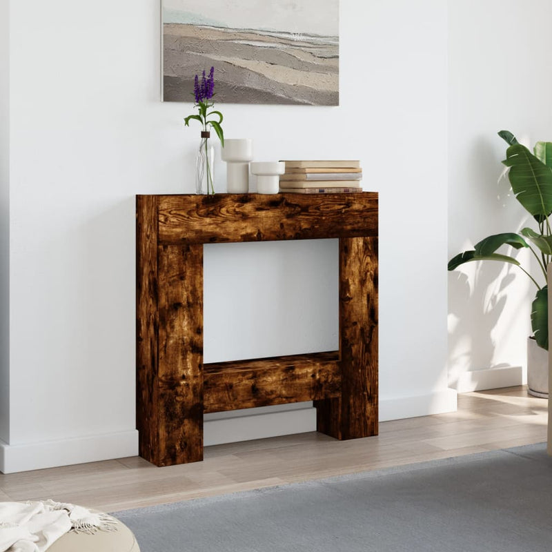 Load image into Gallery viewer, Vidaxl haardombouw 81x18x82 cm bewerkt hout gerookt eikenkleurig