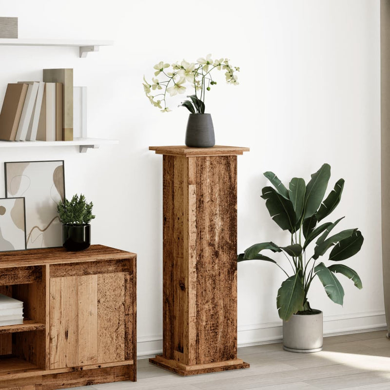 Load image into Gallery viewer, Vidaxl sokkel met opbergruimte 31x30x90 cm bewerkt hout oud houtkleur