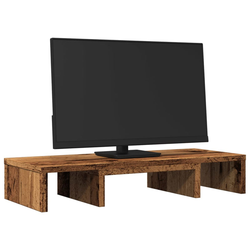 Load image into Gallery viewer, Vidaxl monitorstandaard verstelbaar 60x24x10,5 cm hout oud houtkleurig
