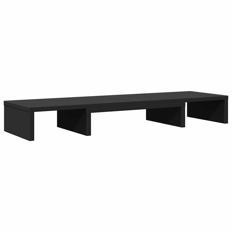 Afbeelding laden in galerijviewer, VidaXL Monitorstandaard verstelbaar 80x24x10,5 cm bewerkt hout zwart