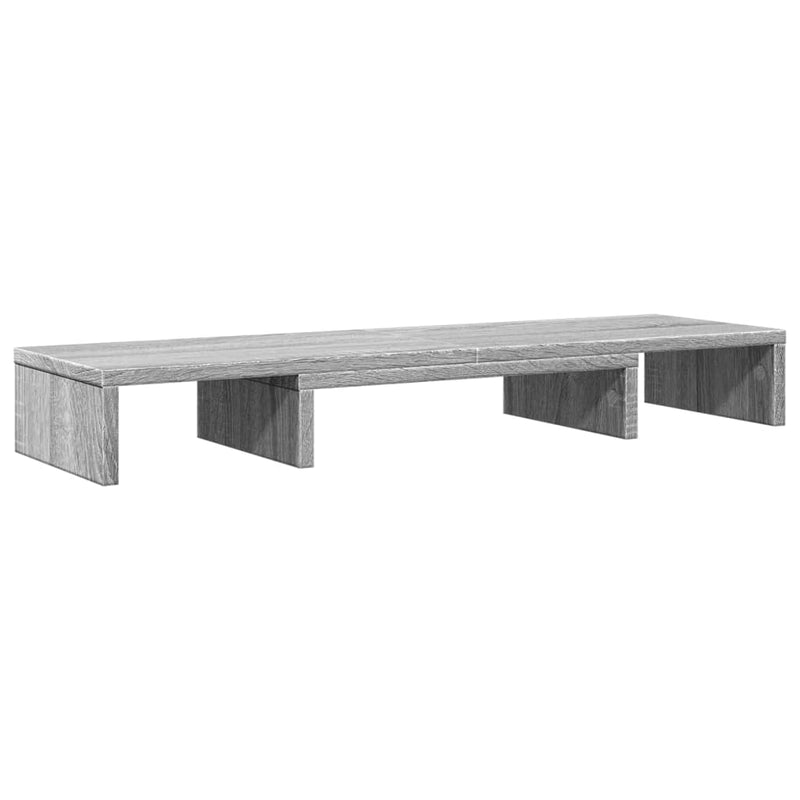 Load image into Gallery viewer, Vidaxl monitorstandaard verstelbaar 80x24x10,5 cm hout grijs sonoma