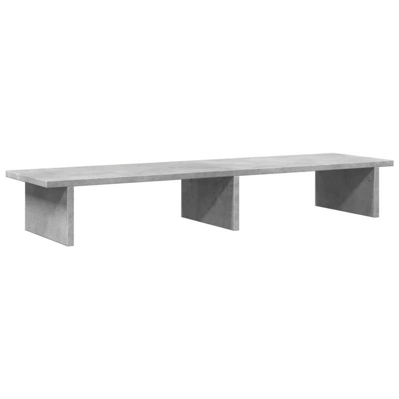 Load image into Gallery viewer, Vidaxl monitorstandaard 100x27x15 cm bewerkt hout betongrijs
