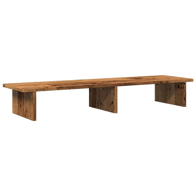 Load image into Gallery viewer, Vidaxl monitorstandaard 100x27x15 cm bewerkt hout oud houtkleurig