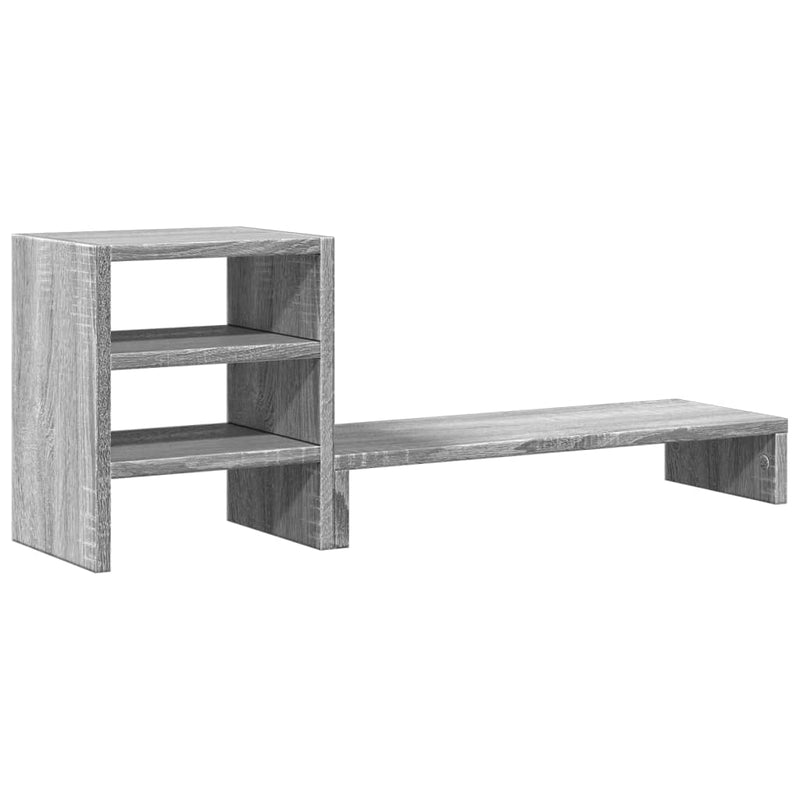 Load image into Gallery viewer, Vidaxl monitorstandaard met bureau-organizer bewerkt hout grijs sonoma