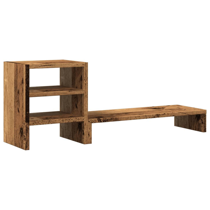 Load image into Gallery viewer, Vidaxl monitorstandaard met bureau-organizer hout oud houtkleurig
