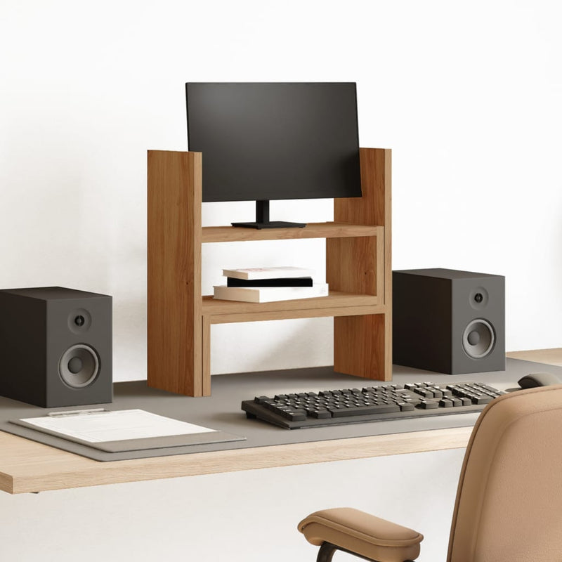 Load image into Gallery viewer, Vidaxl bureau organiser 40x17x41 cm bewerkt hout artisanaal eiken