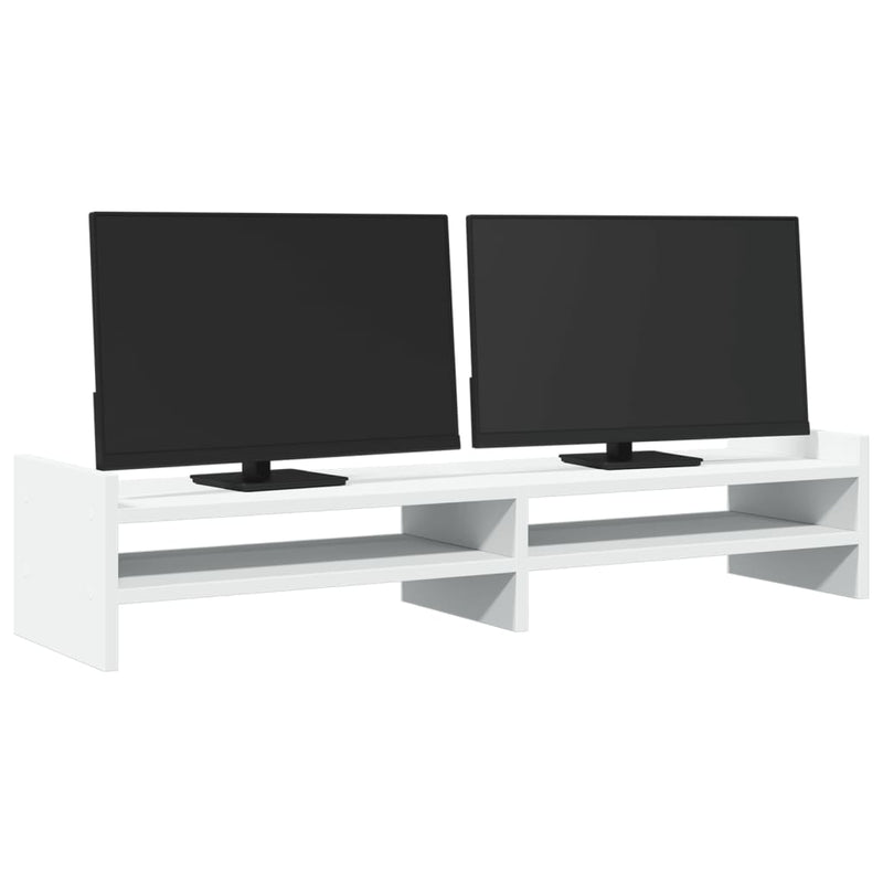 Load image into Gallery viewer, Vidaxl monitorstandaard 100x27x20 cm bewerkt hout wit