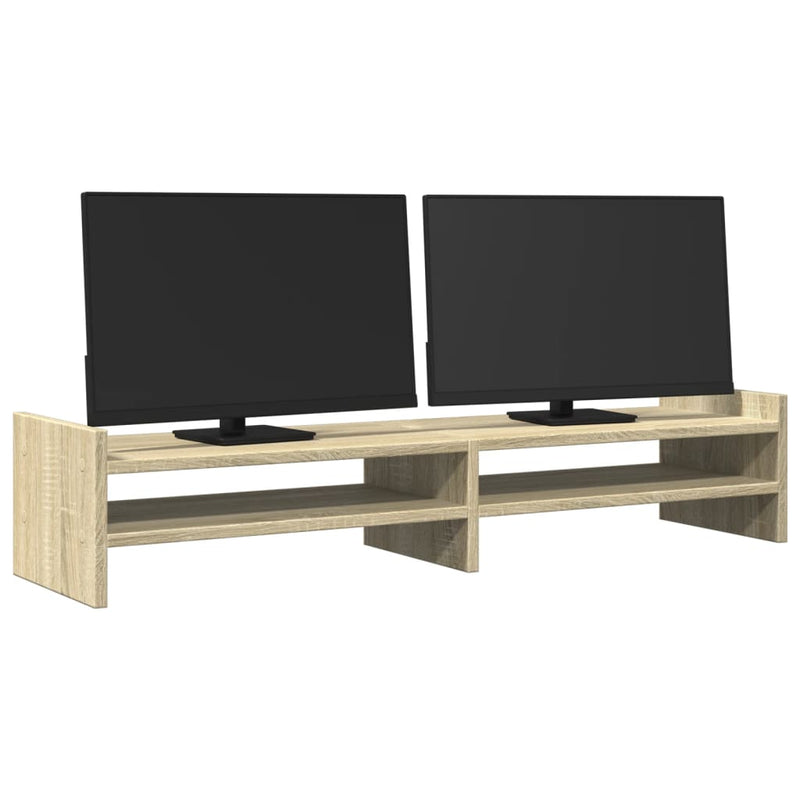 Load image into Gallery viewer, Vidaxl monitorstandaard 100x27x20 cm bewerkt hout sonoma eikenkleurig