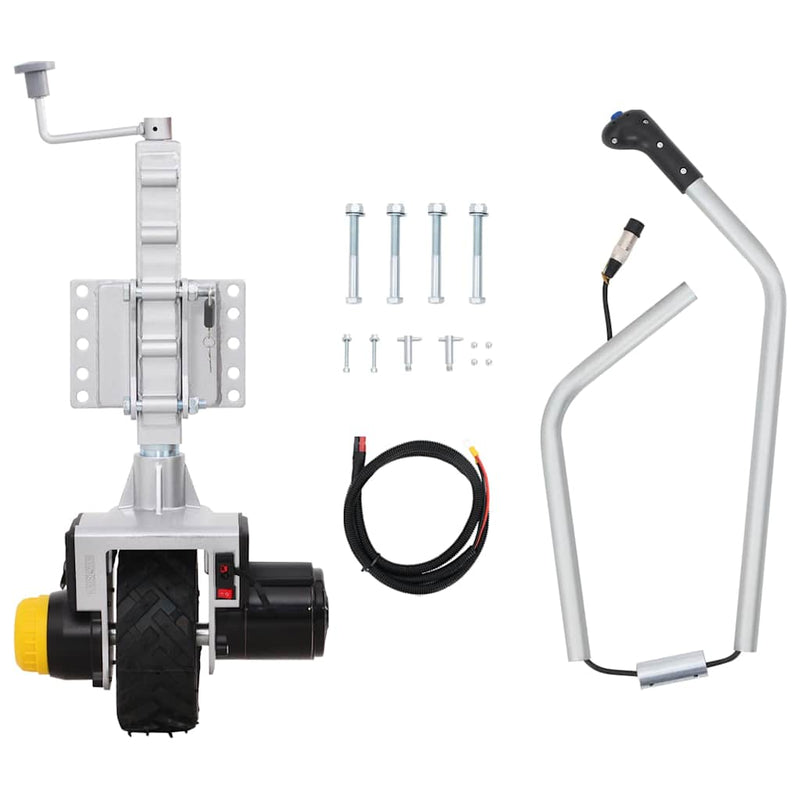 Load image into Gallery viewer, Vidaxl aanhangwagenkrikwiel 12 v 550 w aluminium
