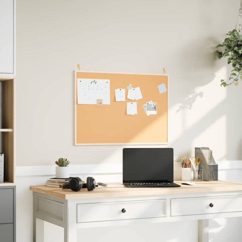 Load image into Gallery viewer, Vidaxl kurkbord met massief grenenhouten frame 80x55 cm
