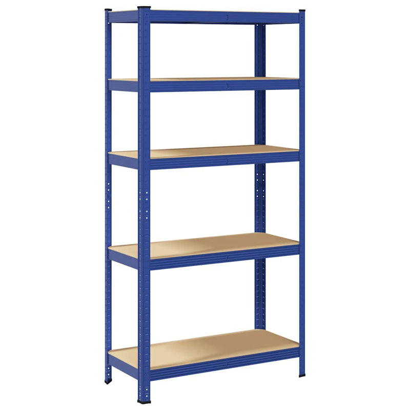 Load image into Gallery viewer, Vidaxl opbergrek 5-laags staal bewerkt hout blauw