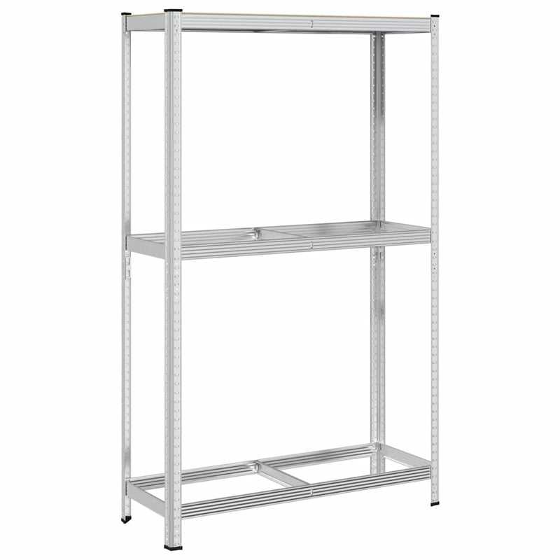 Load image into Gallery viewer, Vidaxl bandenrek 2-laags 110x40x180 cm staal bewerkt hout zilverkleur