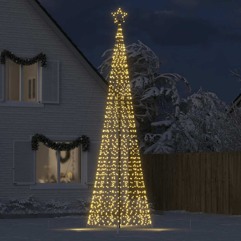 Load image into Gallery viewer, Vidaxl led-kerstboom met spikes 1534 leds warm wit 500 cm