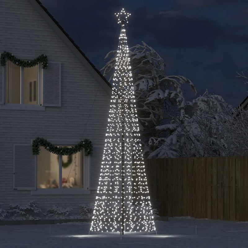 Load image into Gallery viewer, Vidaxl led-kerstboom met spikes 1534 leds 500 cm koud wit