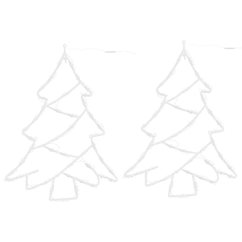Load image into Gallery viewer, Vidaxl kerstverlichting kerstboom silhouet 2 st 50 leds warm wit