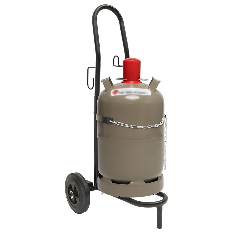 Load image into Gallery viewer, Vidaxl handtrolley zwart en rood 49 x 49 x 101 cm staal