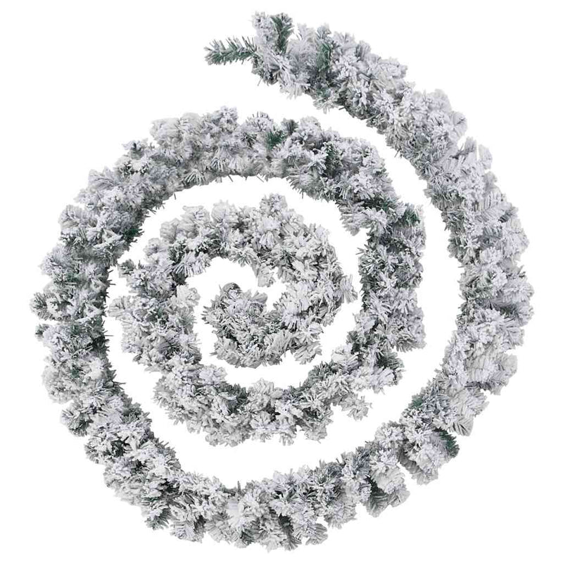 Load image into Gallery viewer, Vidaxl kerstslinger met led-verlichting 10 m pvc groen