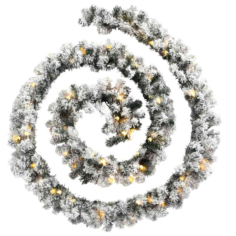 Load image into Gallery viewer, Vidaxl kerstslinger met led-verlichting 20 m pvc groen