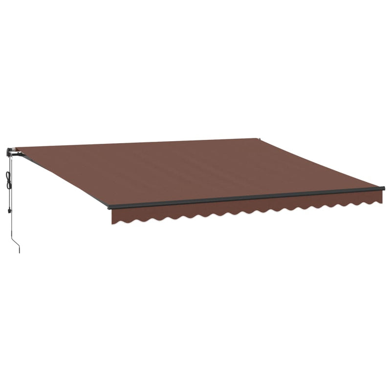 Load image into Gallery viewer, VidaXL Luifel automatisch uittrekbaar met LED's 450x300 cm bruin