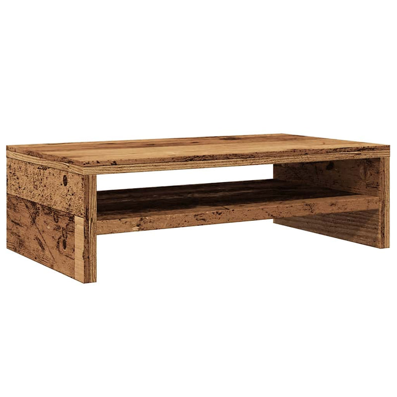 Load image into Gallery viewer, VidaXL Monitorstandaard 42x24x13 cm bewerkt hout oud houtkleurig