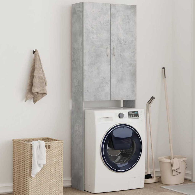 Load image into Gallery viewer, Vidaxl wasmachinekast 64x25,5x190 cm betongrijs