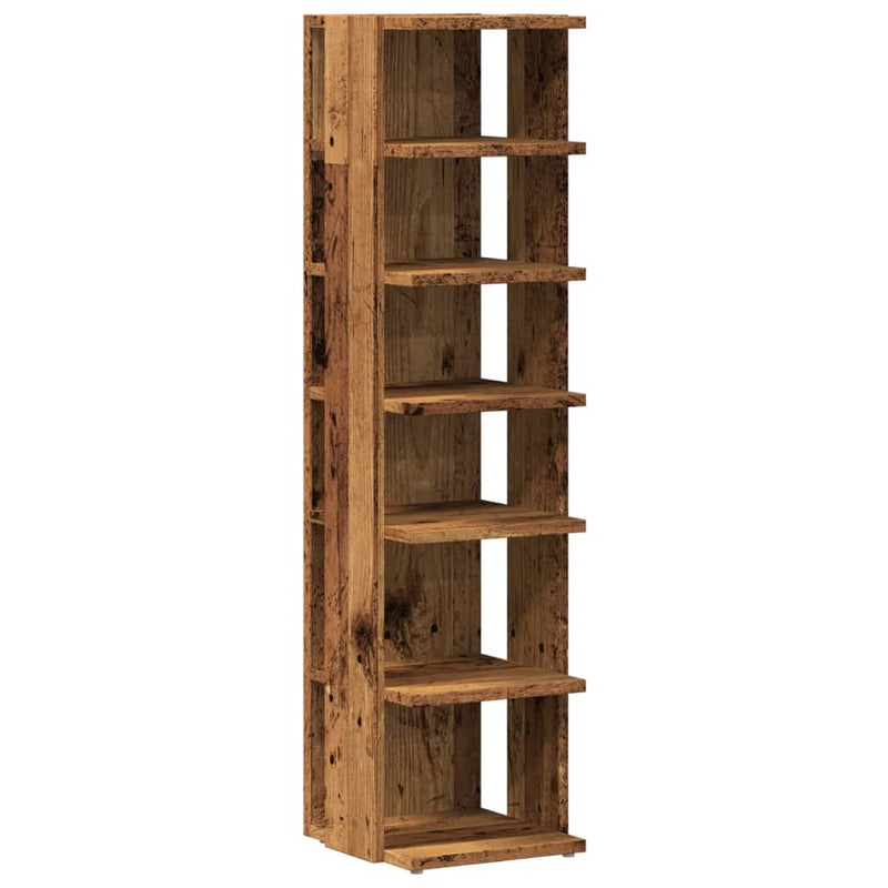 Load image into Gallery viewer, Vidaxl schoenenkast 28x27x102 cm bewerkt hout oud houtkleurig