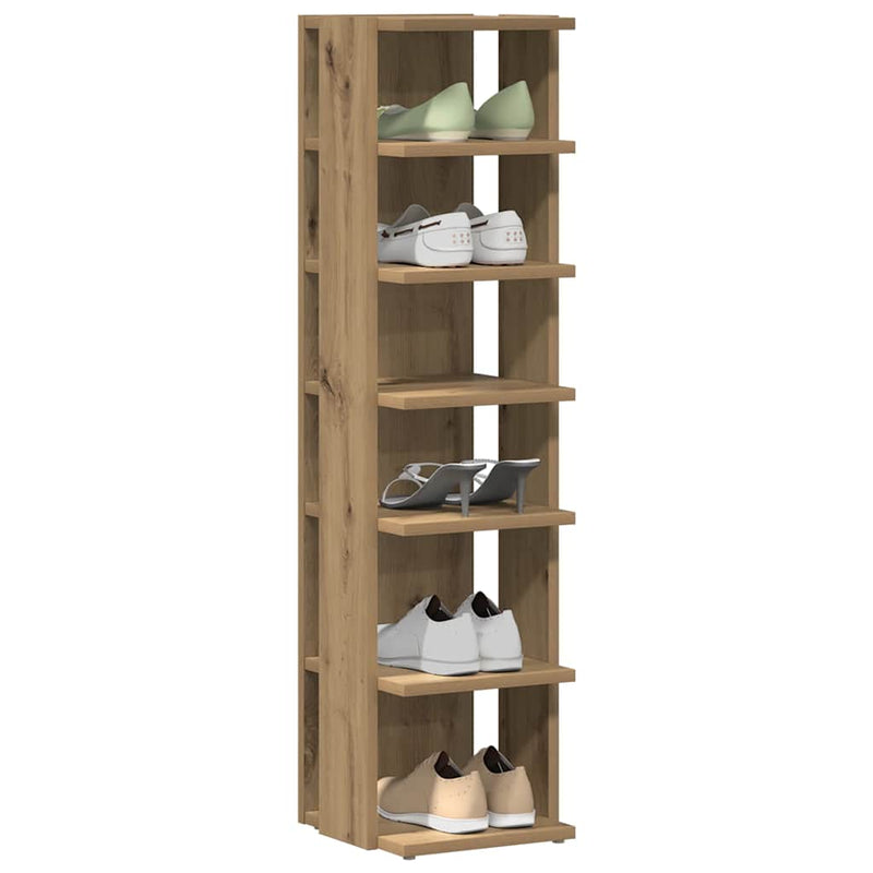 Load image into Gallery viewer, Vidaxl schoenenkast 28x27x102 cm bewerkt hout artisanaal eikenkleurig