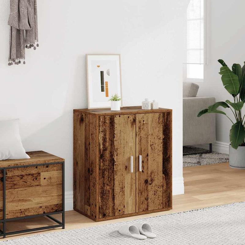 Load image into Gallery viewer, Vidaxl schoenenkast 60x35x70 cm bewerkt hout oud houtkleurig