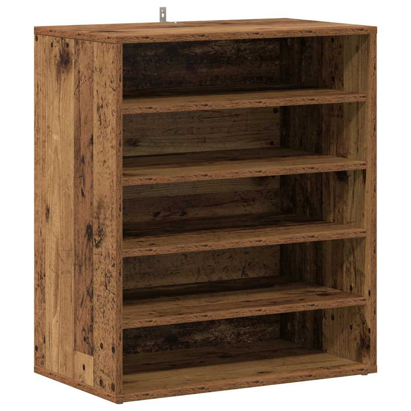 Load image into Gallery viewer, Vidaxl schoenenkast 60x35x70 cm bewerkt hout oud houtkleurig