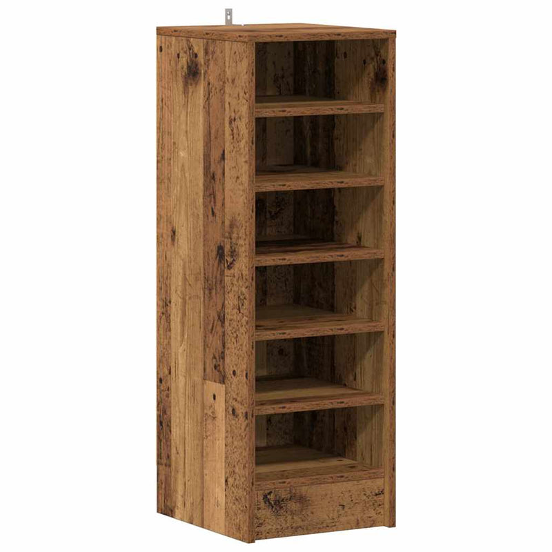 Load image into Gallery viewer, Vidaxl schoenenkast 32x35x92 cm bewerkt hout oud houtkleurig