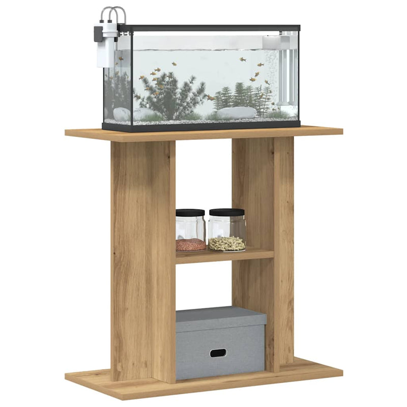 Load image into Gallery viewer, Vidaxl aquariumstandaard 60x30x60cm bewerkt hout artisanaal eikenkleur