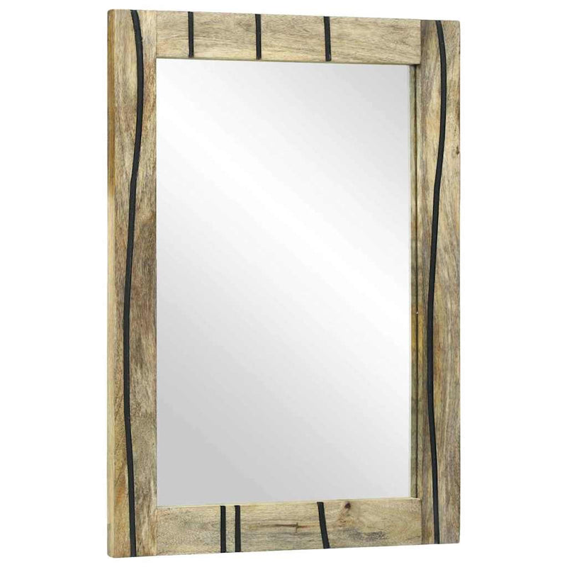 Load image into Gallery viewer, Vidaxl badkamer spiegel met spiegel bruin 70 x 50 x 2,5 cm