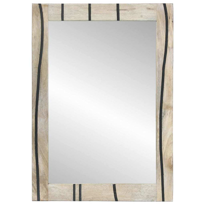 Load image into Gallery viewer, Vidaxl badkamer spiegel met spiegel bruin 70 x 50 x 2,5 cm