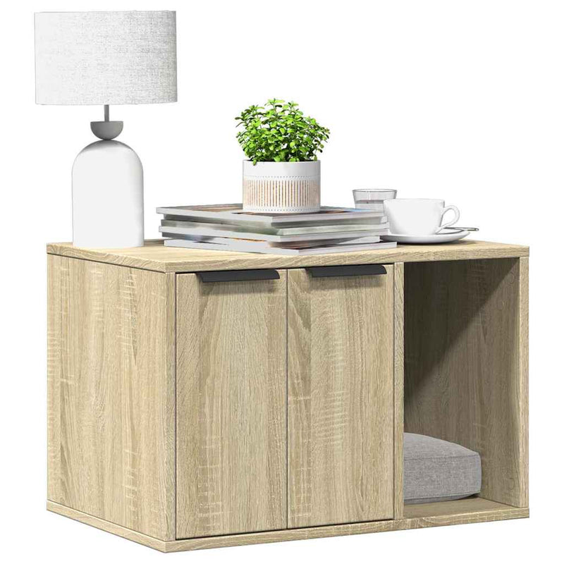 Load image into Gallery viewer, Vidaxl kattenbakkast 60x40x40 cm bewerkt hout sonoma eikenkleurig