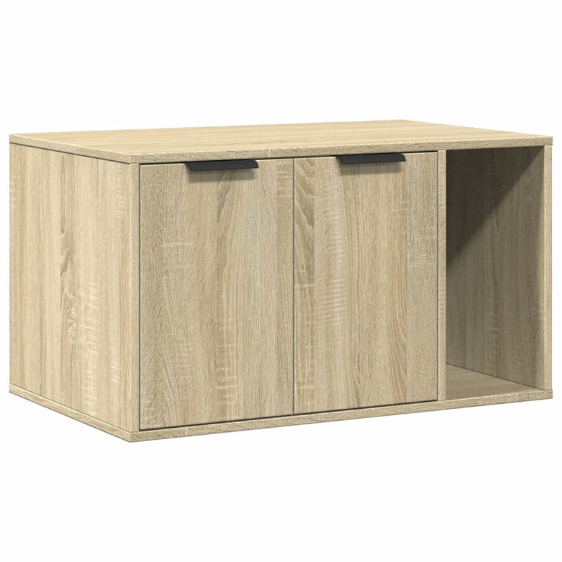 Load image into Gallery viewer, Vidaxl kattenbakkast 80x50x45 cm bewerkt hout sonoma eikenkleurig