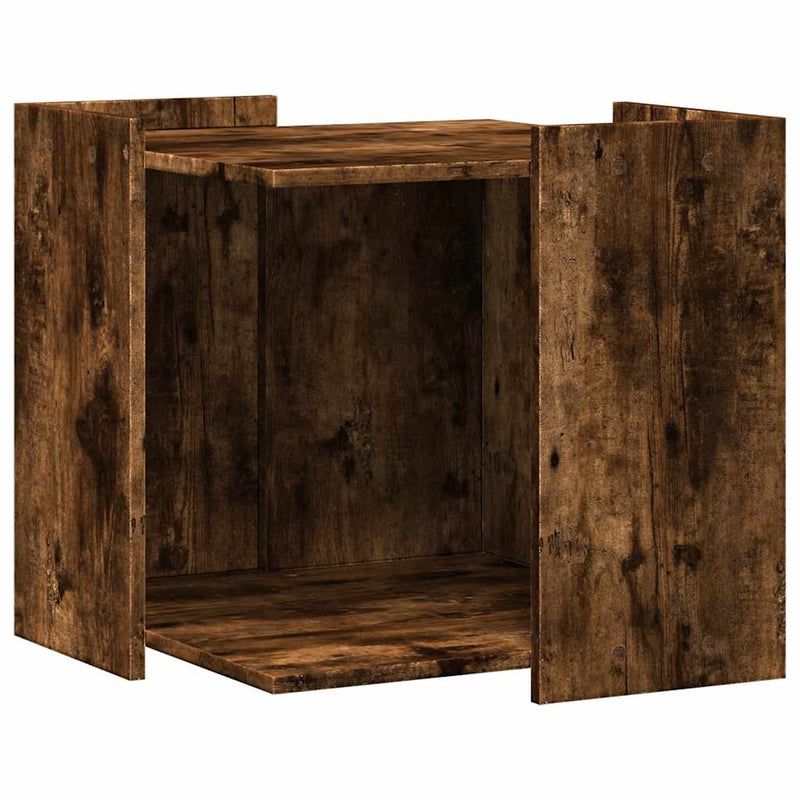 Load image into Gallery viewer, Vidaxl kattenbakkast 53x53x51 cm bewerkt hout gerookt eikenkleurig