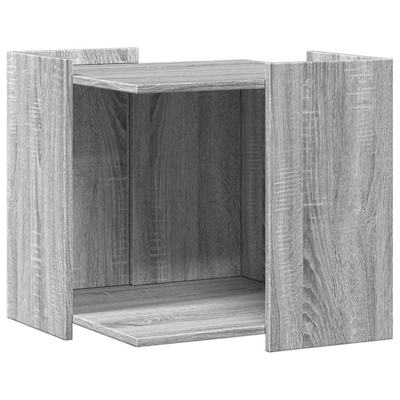 Load image into Gallery viewer, Vidaxl kattenbakkast 53x53x51 cm bewerkt hout grijs sonoma eikenkleur
